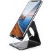 Lamicall Cell Phone Stand, Desk Phone Holder Cradle, Compatible with Phone 12 Mini 11 Pro Xs Max XR X 8 7 6 Plus SE, All Smartphones Charging Dock, Office Desktop Accessories - Silver